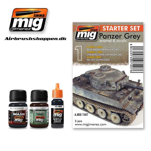 A.MIG 7407 Weathering set Panzer Grey Start
